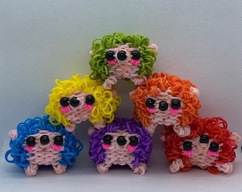 Erizo, Loom Band, Rainbow Loom, Loomigurumi, Gift, Loom Band Animal