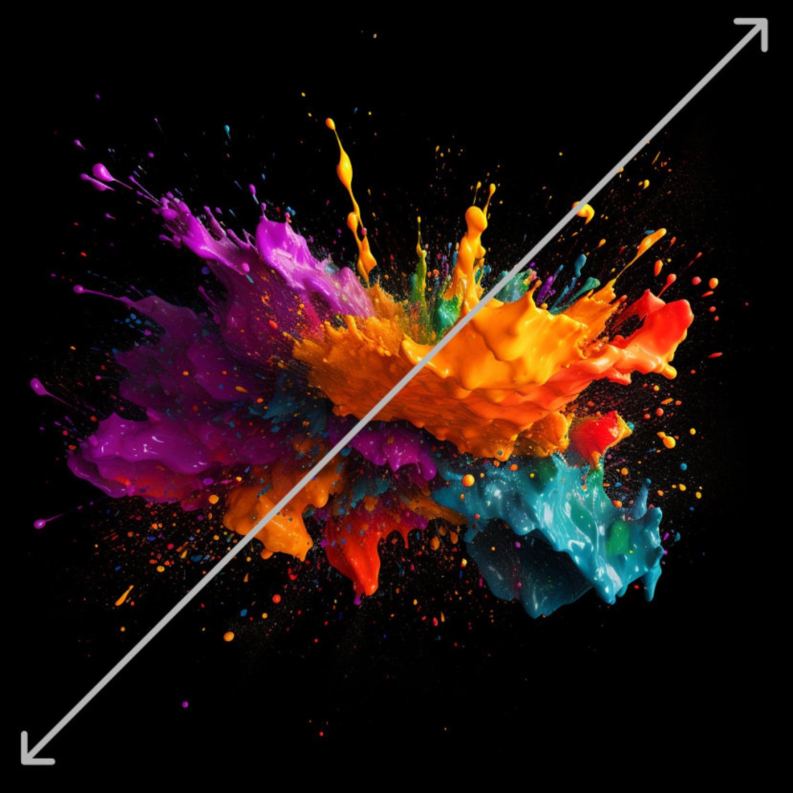 2D Colorful Paint Splatter PNG Bundle Digital Download, Clip Art ...