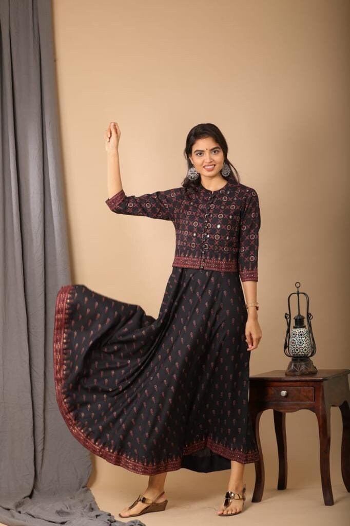 rayon full flair gown