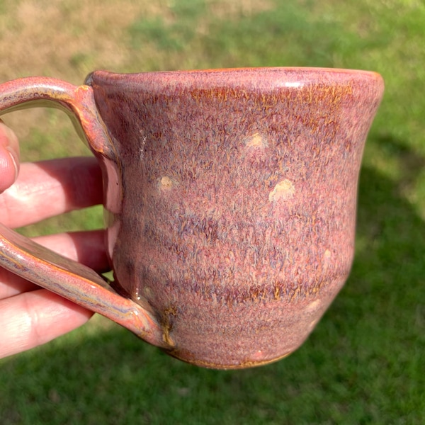 8oz pottery rose gold and bronze coffee cup