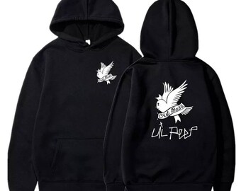 lil peep in a hoodie