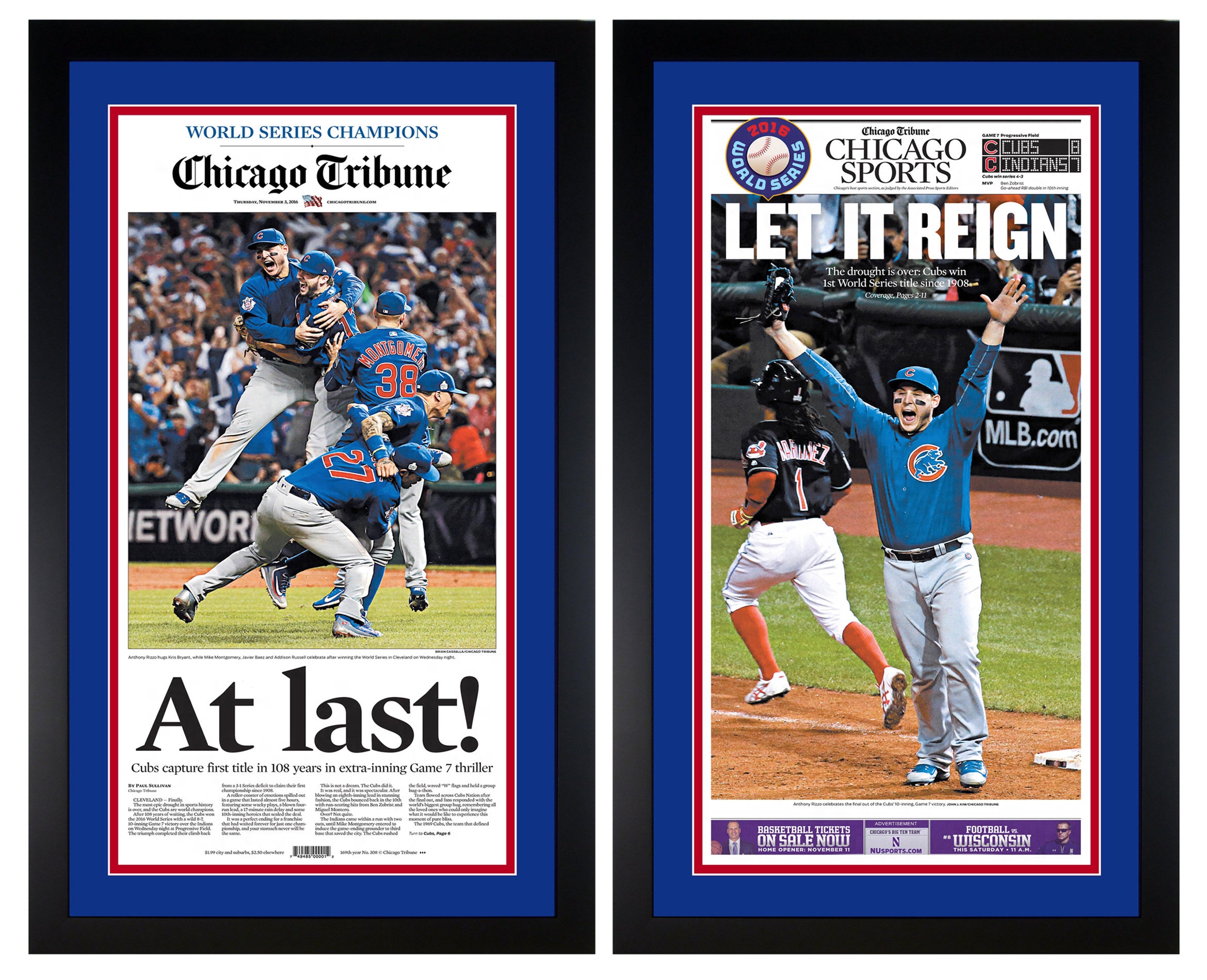 2016 World Series Champions Chicago Cubs Original Newspaper 