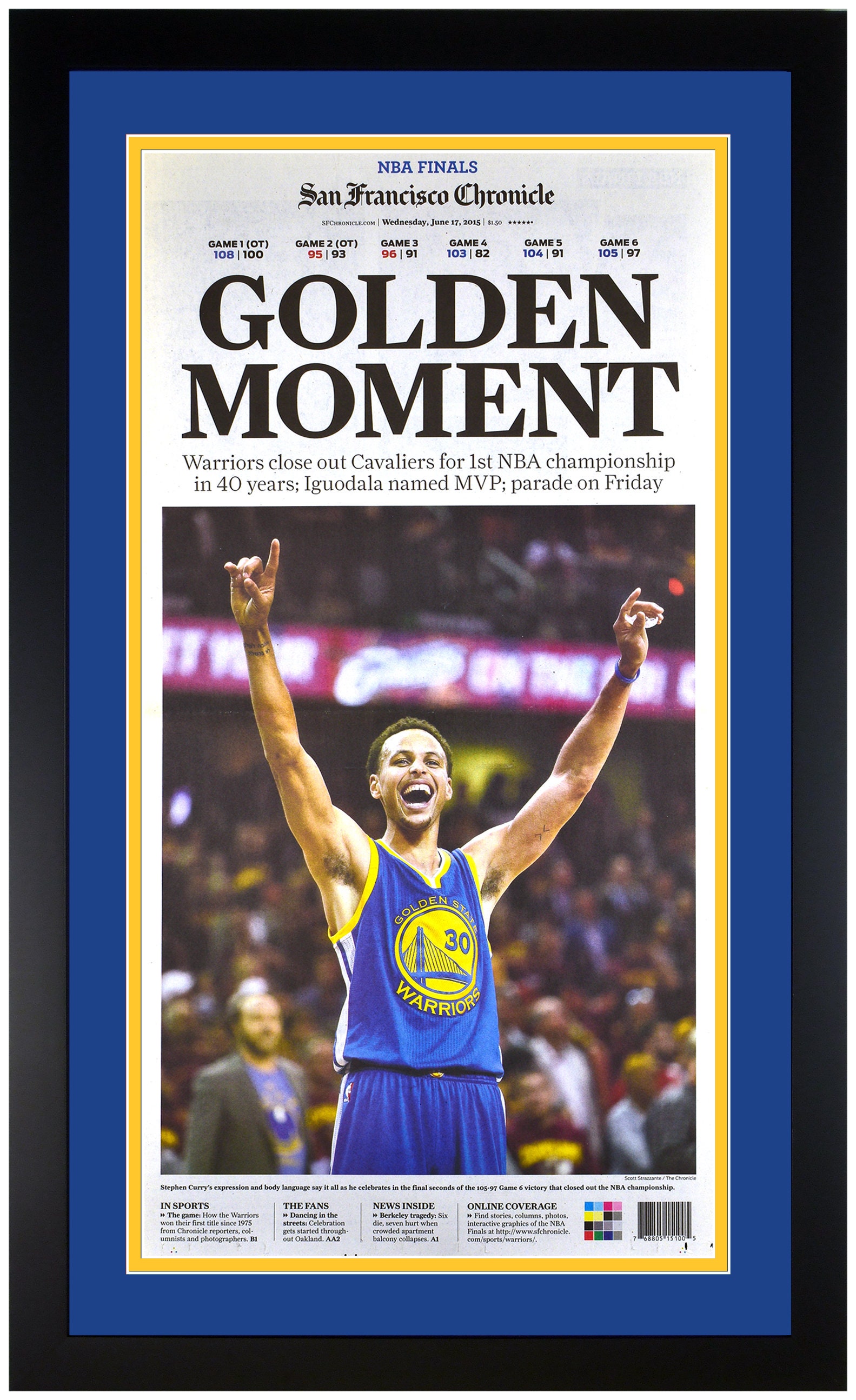 GOLDEN STATE WARRIORS 2022 NBA Champs 15 x 17 GU Basketball Collage LE 50  - Game Day Legends