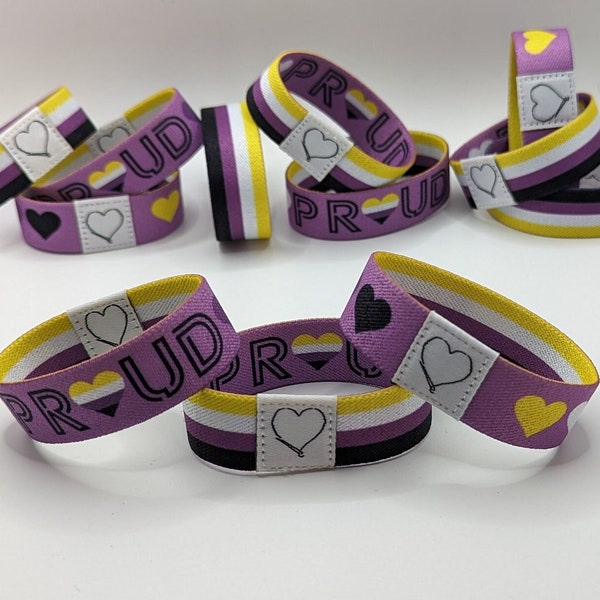 Non-binary Pride Reversible Wristband