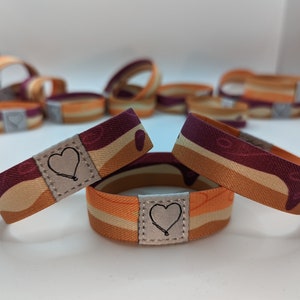 Peanut Butter & Jelly reversable wristband