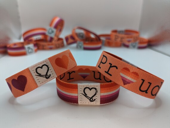 Lesbian Pride Reversible Wristband WLW