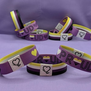 Pulsera reversible del orgullo no binario