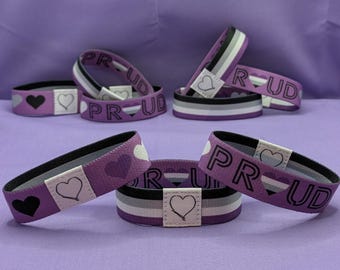 Dwustronna opaska na nadgarstek Ace – Asexual Pride