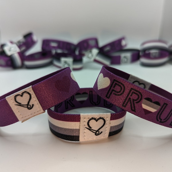 Asexual Pride Reversible Wristband Ace