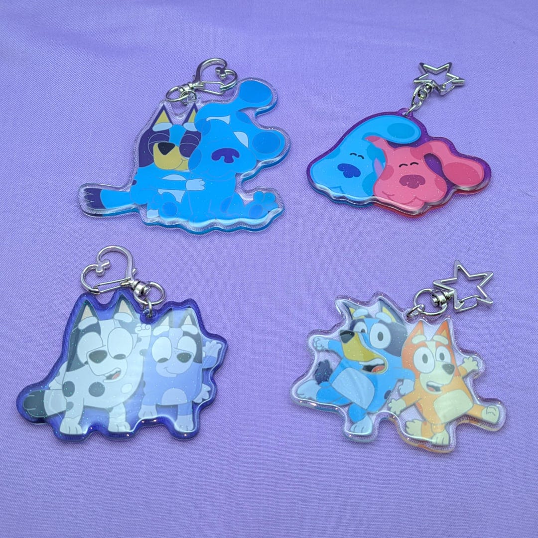 Blue Dog Keychains - Etsy
