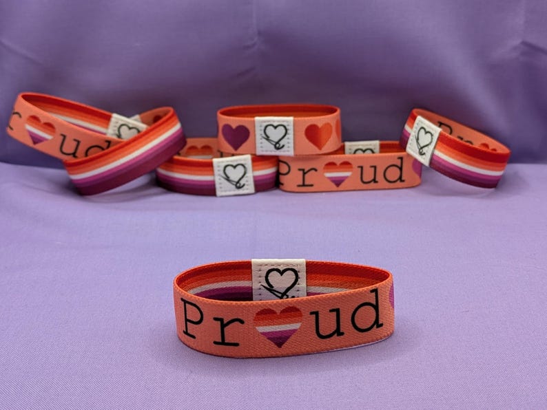 Dwustronna opaska na nadgarstek „Lesbian Pride” WLW zdjęcie 2