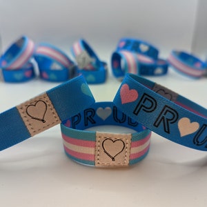 Transgender Pride Reversible Wristband Trans