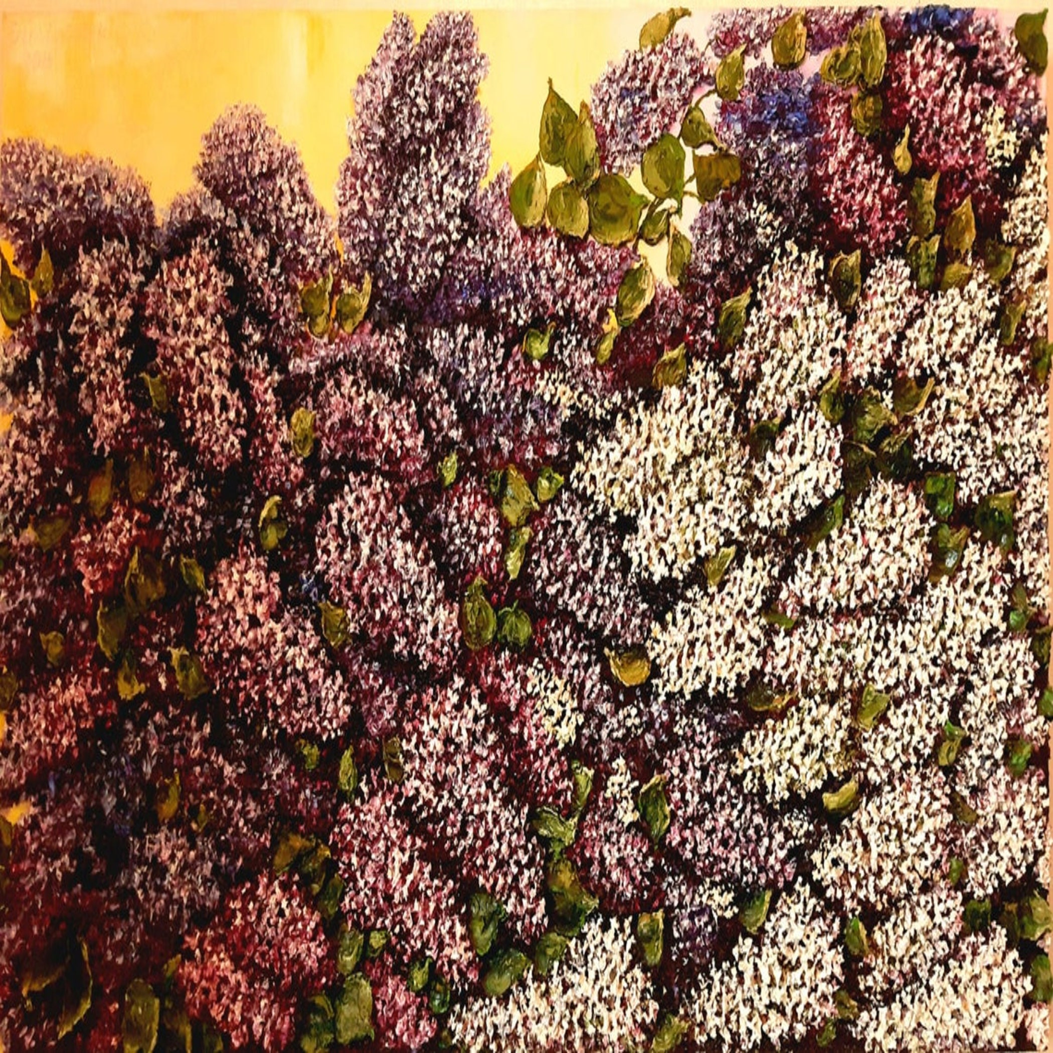 Wall decor Wedding gift Lilac bush Large wall art Original Etsy