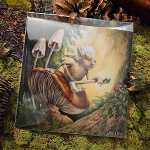 Mushroom Fairy Art Print | Fairy Forest Collection