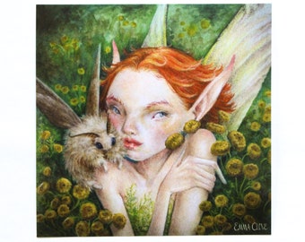 Woodland Fairy Fantasy Illustration Art Print