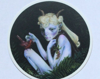 Woodland Fairy Illustration Vinyl Sticker