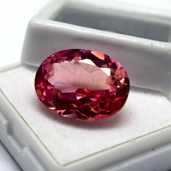 15.00 Ct Naturel Padparadscha Saphir Forme Ovale Avec Taille 17 X 12 X 7 MM, Pierre Précieuse En Vrac Certifiée, Facettes Pierre Précieuse d’Excellente Qualité.