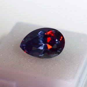 Flawless Natural ALEXANDRITE Gemstone From Russia 7.85 CT Pear Cut Faceted Alexandrite Unheated Untreated Gemstone Certified Alexandrite