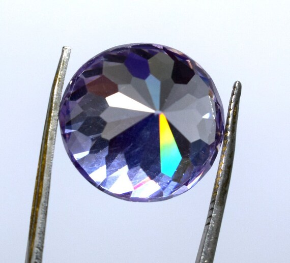 29.60 Ct Natural Purple Zircon Certified Loose Gemstone Round - Etsy