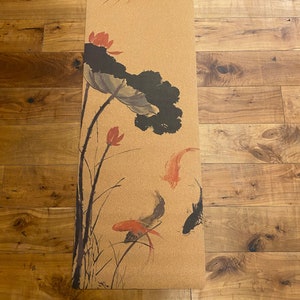 Koi Fish Cork Yoga Mat with FREE Yoga Strap & FREE Shipping Around USA