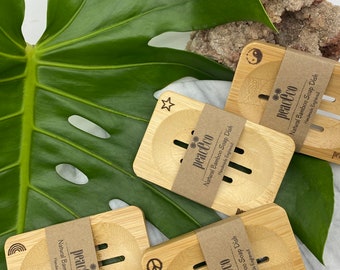 Balinese Bamboo Engraved, Wooden Soap Holder, EcoFriendly Bath Accessory, Natural, HandMade, Valentine&#39;s  Day Gift, Galentines Gift