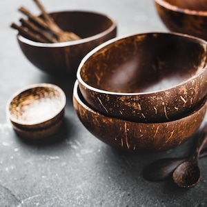 Your Gift Can Be Unique: Engraved, Personalized Handcrafted Balinese Coconut, Acai Bowl, Original, Handmade, Valentine&#39;s  Day Gift