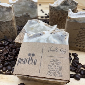 LIMITED SMALL BATCH: Vanilla Latte Soap, Peeling, Vegan, Natural, Cold Press, Make your own bundle! Birthday Gift