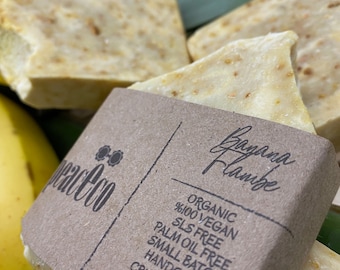 Banana Flambe Soap: Organic Vegan Cold Pressed Soap