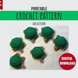 Crochet PATTERN for Beginners | No Sew Mini Turtle | Instant PDF Download