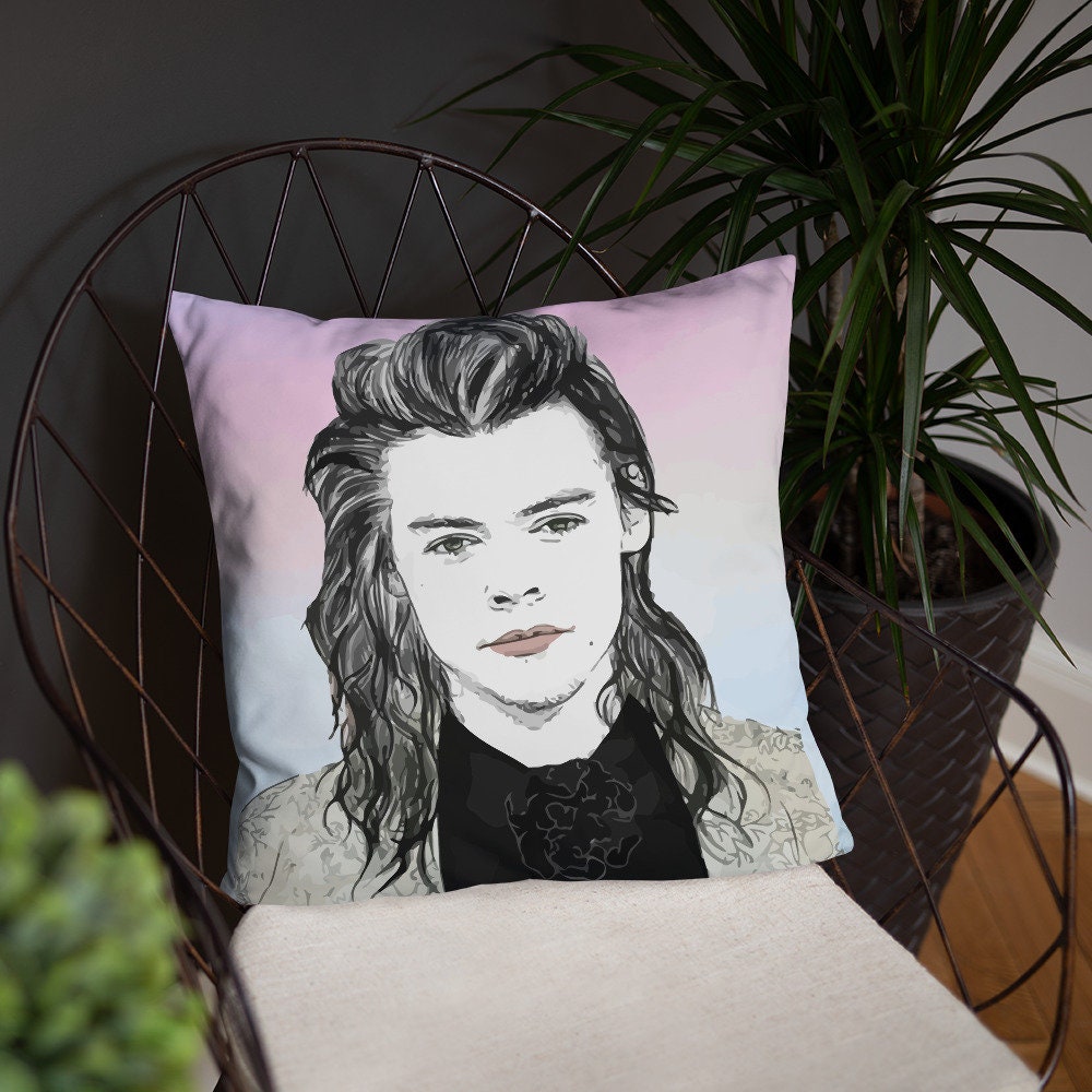 Harry Styles Pillow Harry Styles Print Birthday Gift Etsy