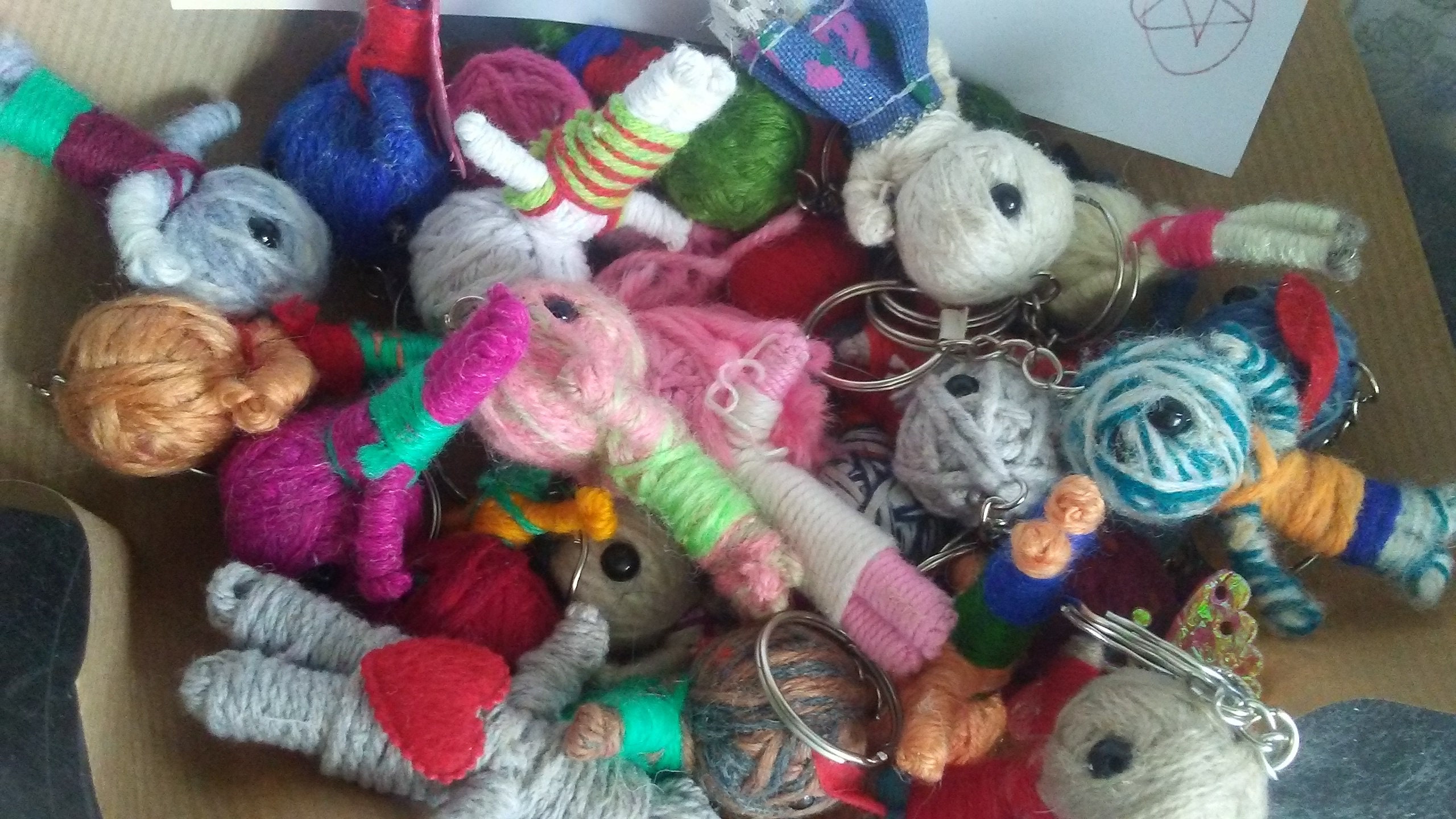 Voodoo doll keychain random doll witchcraft keychain accessory Etsy