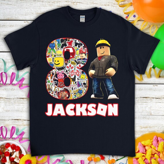 Roblox Gaming Birthday Shirt Funny Gamer Cartoon Kids Toddler - Etsy