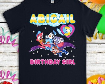 Disney Tots Penguin Flamingo Birthday Girl Shirt, Funny Kids Toddler T-shirt, Custom Personalized Birthday Gift For Son Daughter