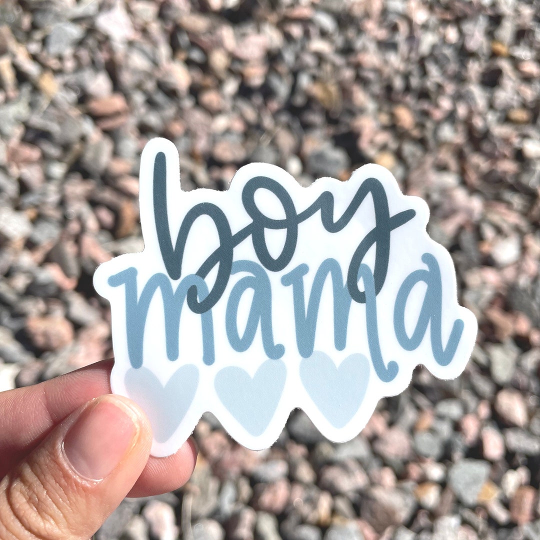 Cute Blue Boy Mama Sticker Proud Motherhood Cup Decal Gifts Etsy
