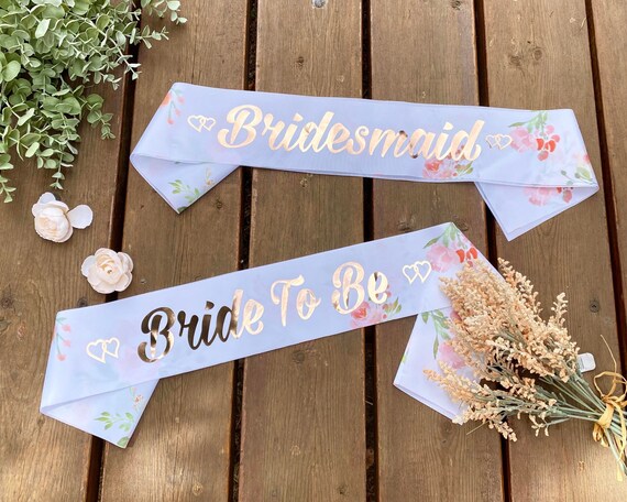 Bride to Be Sash Floral Bachelorette Sashes Bachelorette
