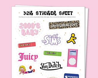 2000s stickers etsy