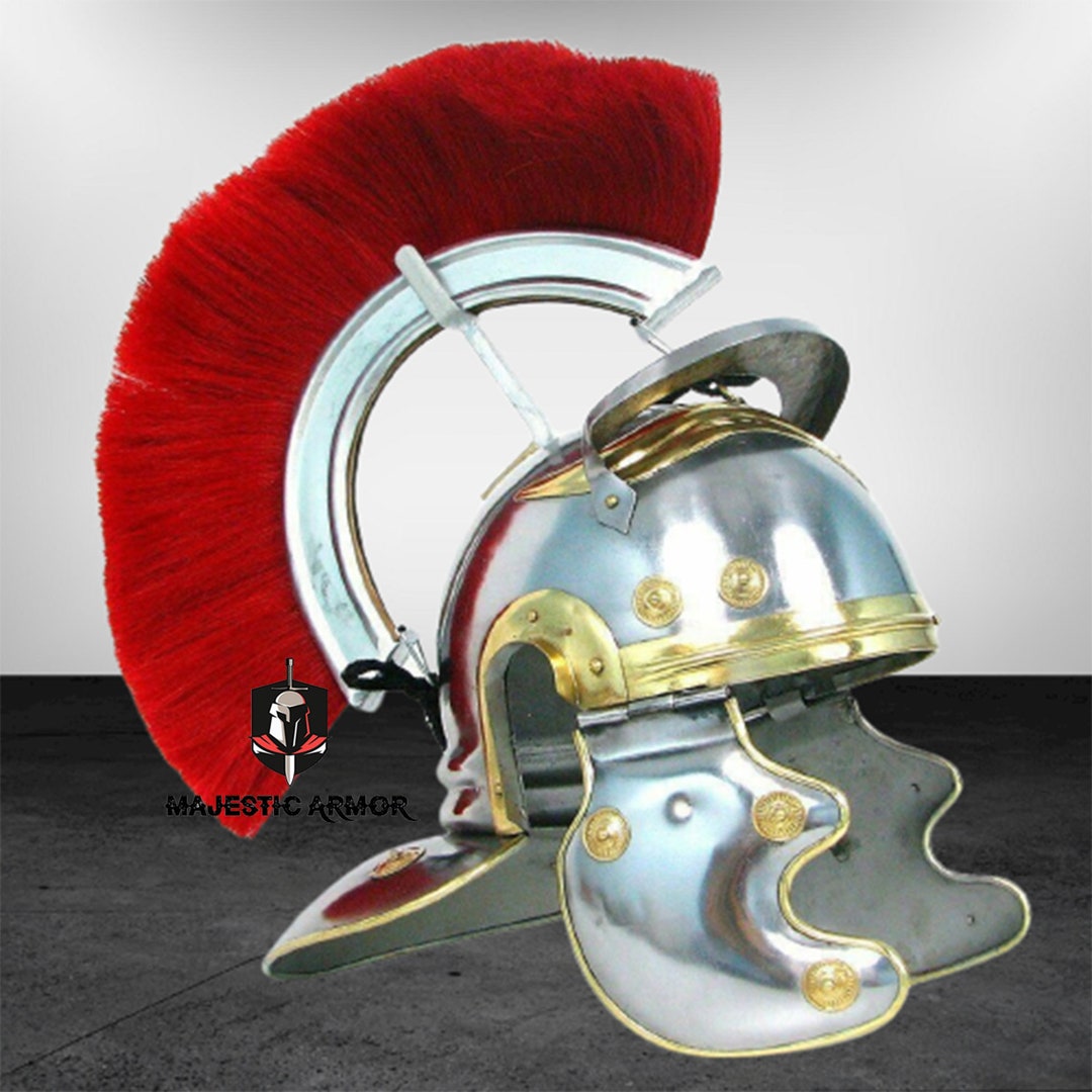 Roman Centurion Helmet With Plume & LINER Chin Strap Etsy