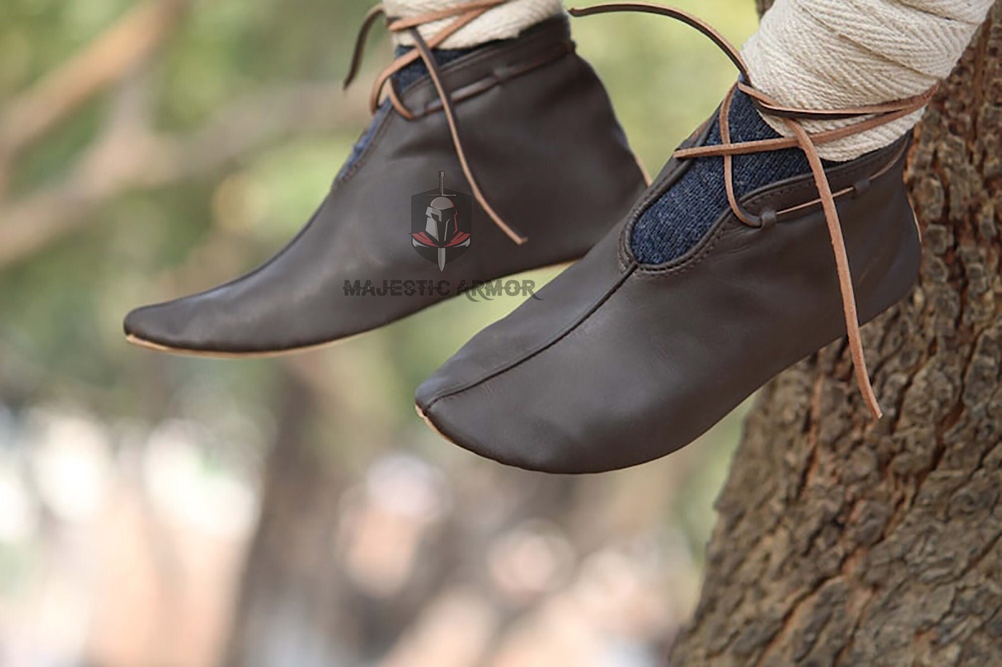 Women Viking boots with embossing and faux fur “Eydis the Shieldmaiden” for  sale. Available in: brown leather, black leather, rubbed brown leather,  brown leather, black leather :: by medieval store ArmStreet