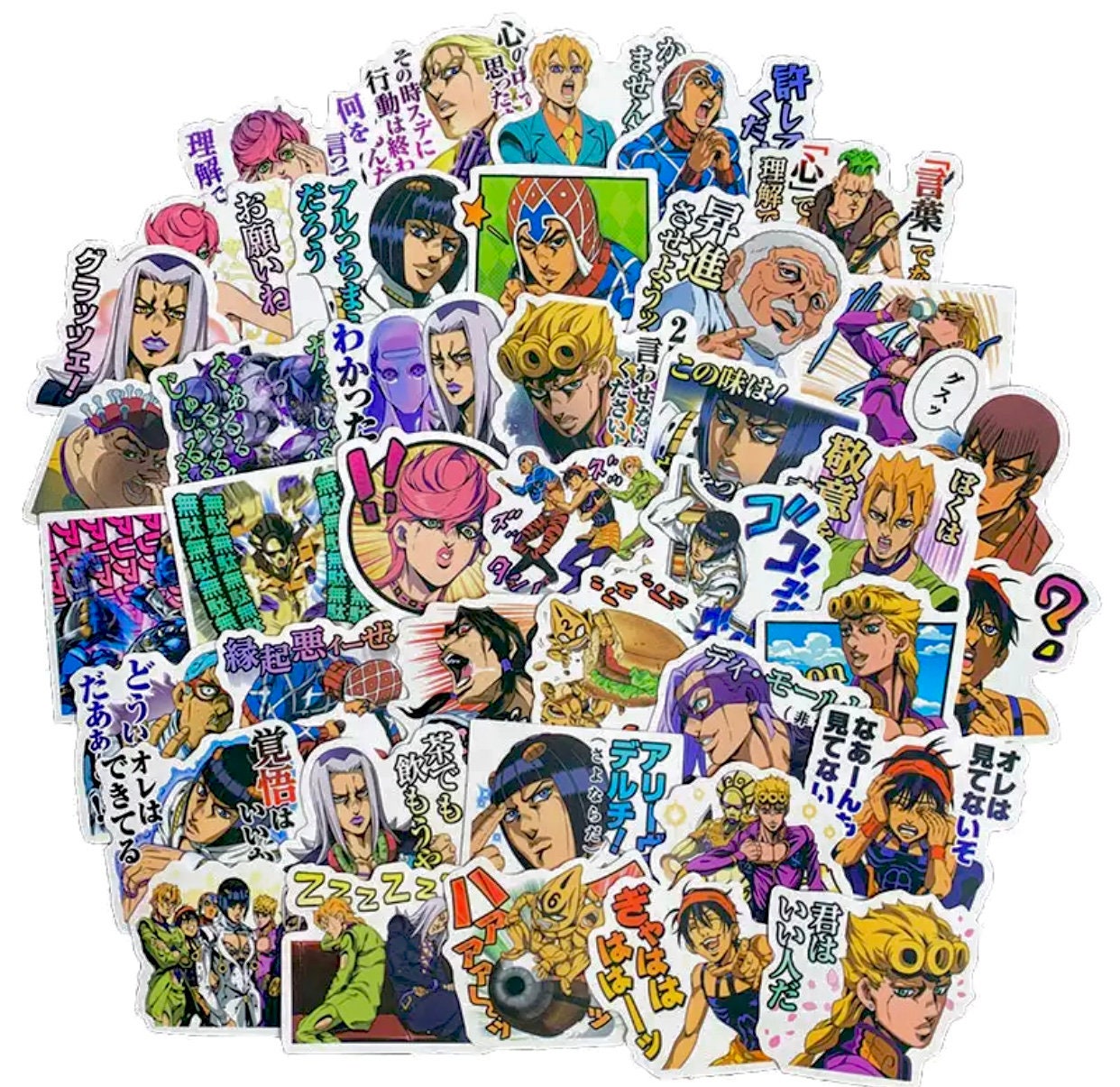 UJIOM for JoJo Bizarre Adventure Star Platinum Anime Wall Stickers  Waterproof Vinyl Decals for Living Room