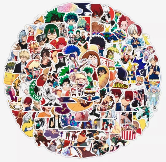 my hero academia stickers and decals anime stickers etsy canada