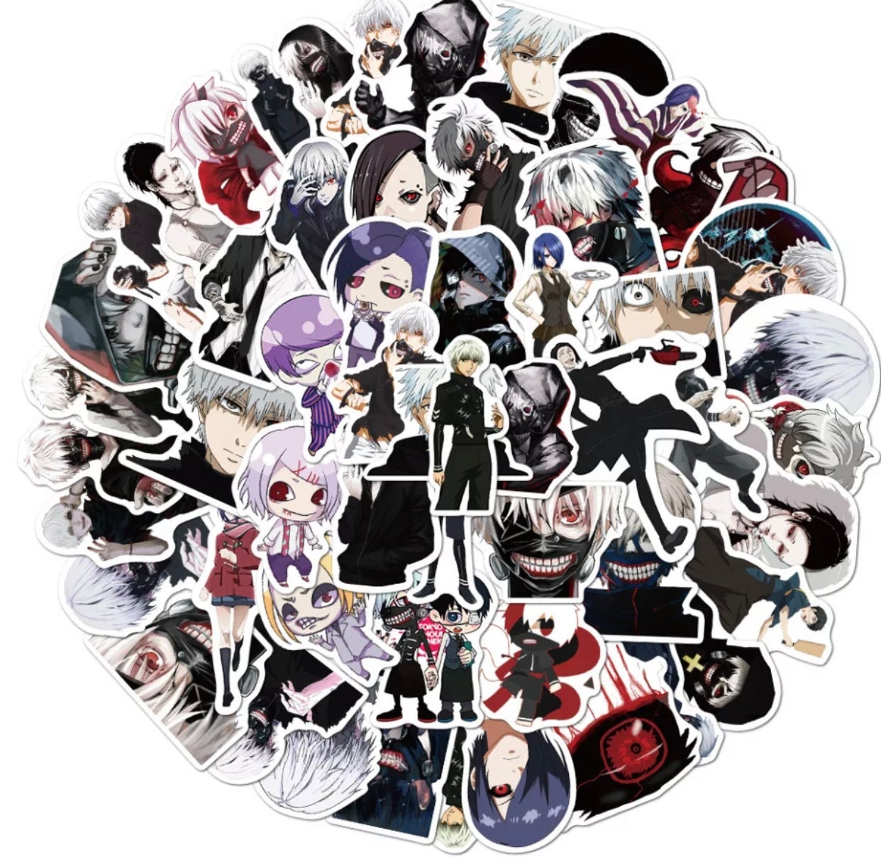 tokyo ghoul stickers and decals anime stickers etsy ireland