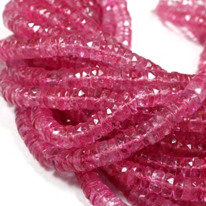 Naturlig rosa fasetterad topas 5 mm skivpärlor för smyckestillverkning hantverkspärlor ädelsten Heishi-pärlor topaspärlor gör-det-själv smyckestillbehör 16" långa