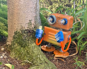 Unique Robot Lamps | Orange & Blue Nightlight