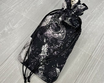 Tarottas, etui met trekkoord, opberghouder voor tarotkaarten, standaard tarotkoffer, Heidense hekserij Wicca waarzeggerij Gereedschap Geschenken en benodigdheden