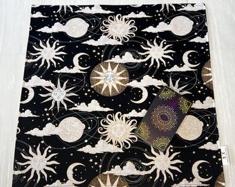 Celestial Altar Cloth, Sun & Moon Tarot Ritual Cloth, Rune Casting, Tarot Reading Supplies, Pagan Witchcraft Wiccan Gifts, Divination Tools