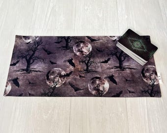 Witchy Altar Cloth, Spooky Forest Tarot Reading Cloth, Earthy Tarot Reading Supplies and Accessories, Rune Casting Cloth, Tarot Reader Gifts