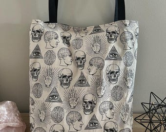 Witchy Tote Bag, Overnight Shoulder Bag, Gothic Witchy  Tote Bag, Tarot Tote Bag, Witch Bag