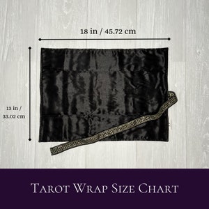 Black & Gold Satin Tarot Wrap, Tarot Deck Storage and Cloth, Tarot Card ...