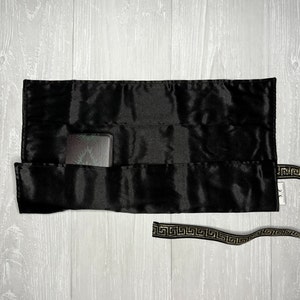 Black & Gold Satin Tarot Wrap, Tarot Deck Storage and Cloth, Tarot Card ...