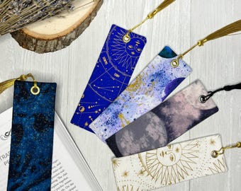 Celestial Fabric Bookmark / Witchy Book Accessories / Book Page Holder / Book of Shadows & Spell Book Mark / Book Gifts / Unique Bookmark